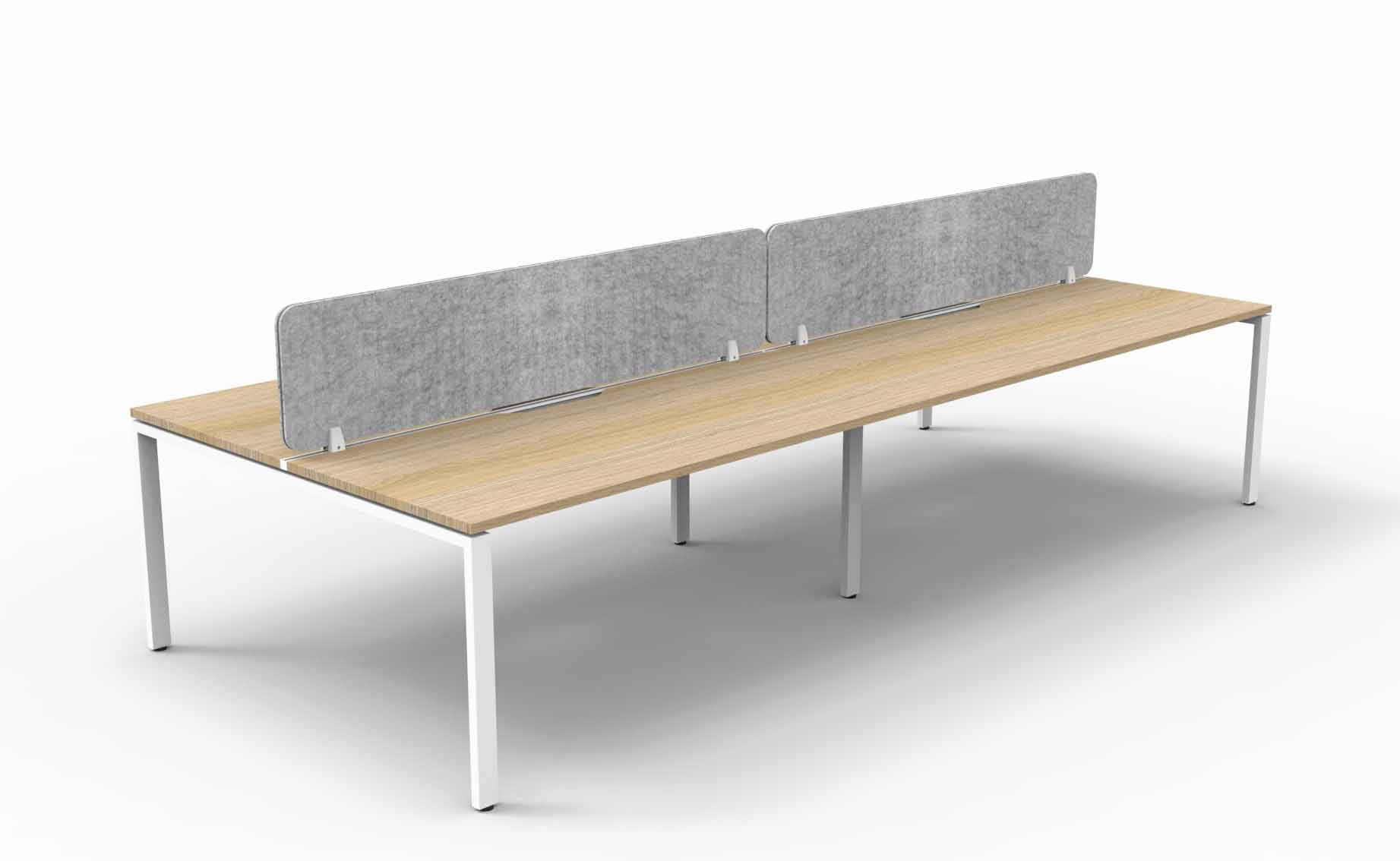 Profile 4 Person Double Sided Workstation - with Eco Screen